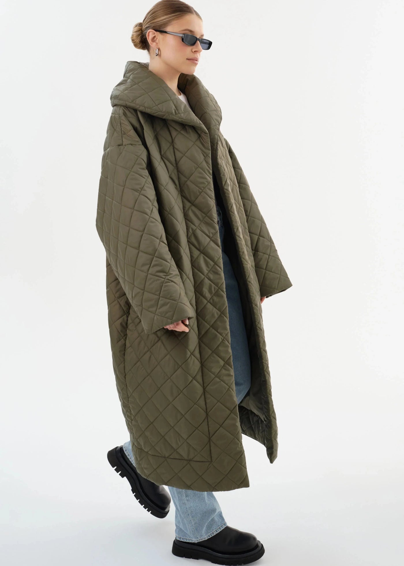 Lamarque Hendrika Quilted Coat Sage