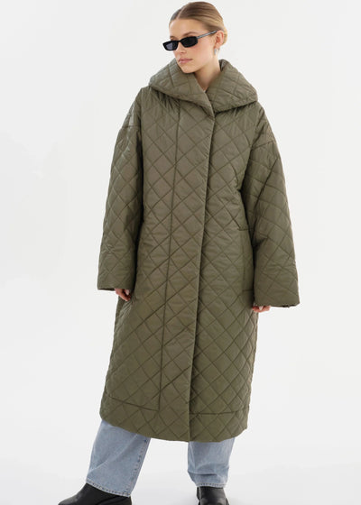 Lamarque Hendrika Quilted Coat Sage