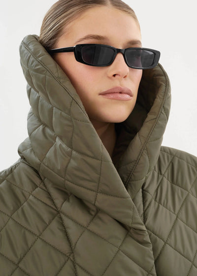 Lamarque Hendrika Quilted Coat Sage