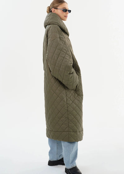 Lamarque Hendrika Quilted Coat Sage