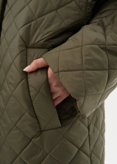 Lamarque Hendrika Quilted Coat Sage