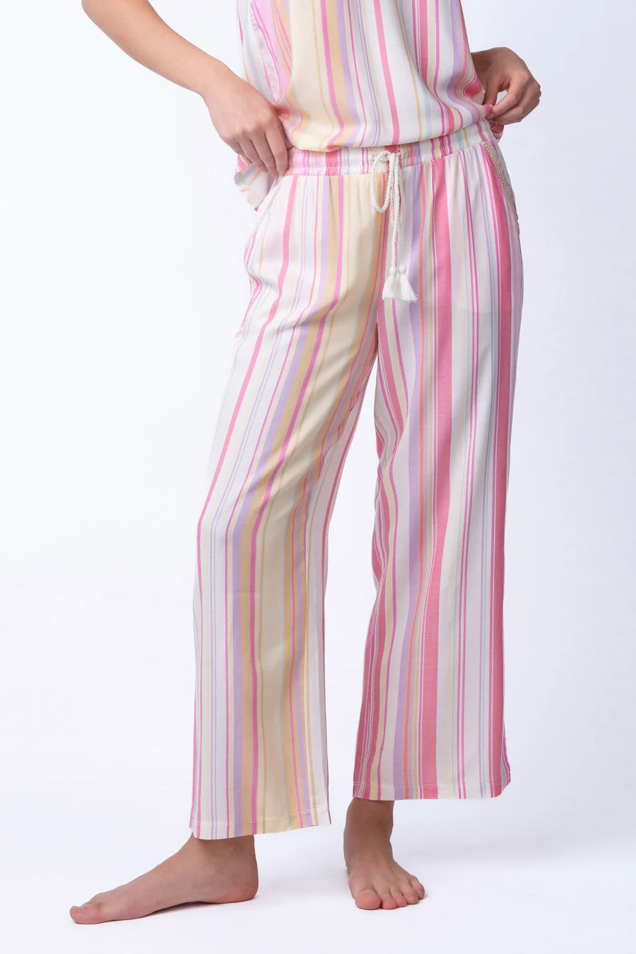 Pj Salvage Staycation Stripe Crop Pant