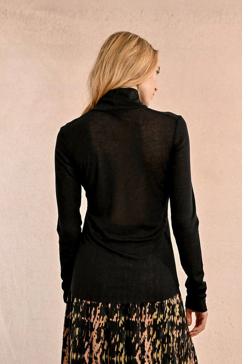 Molly Bracken Basic Turtleneck Black