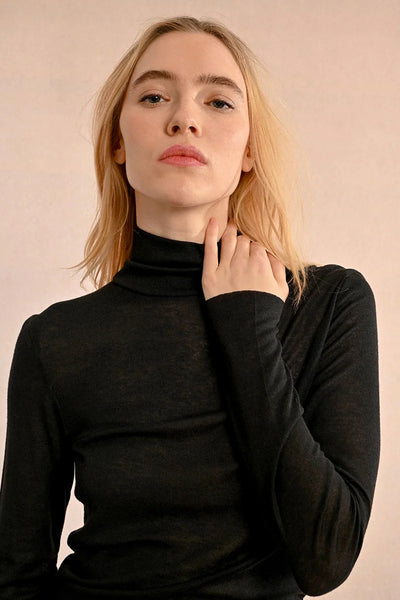 Molly Bracken Basic Turtleneck Black