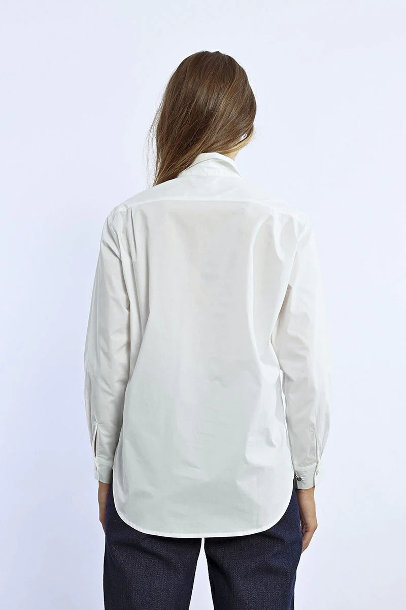 Molly Bracken Basic Cotton White Shirt