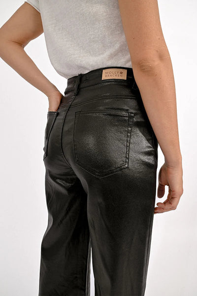 Molly Bracken Wide Leg Faux Leather Pants