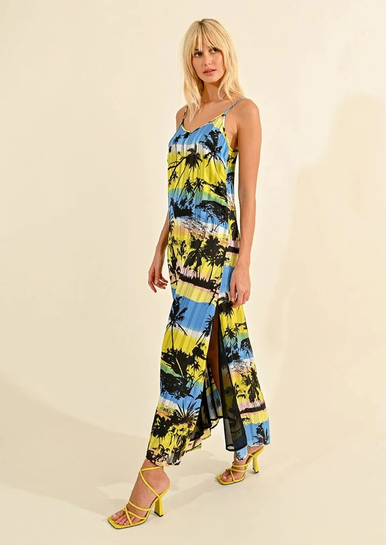 Molly Bracken California Print Trapeze Dress