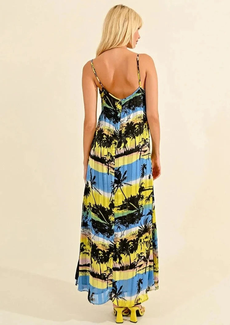 Molly Bracken California Print Trapeze Dress