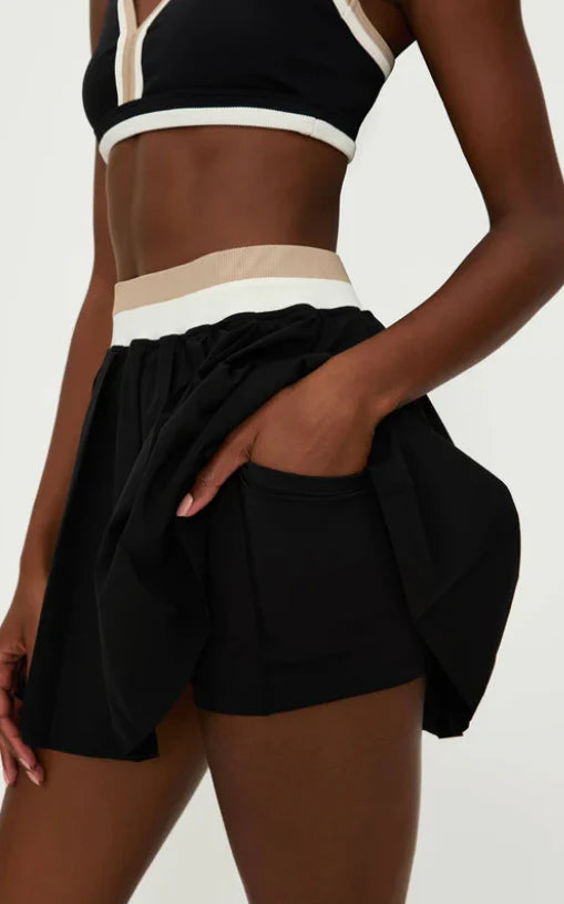 Beach Riot Irina Skirt - Black/Camel