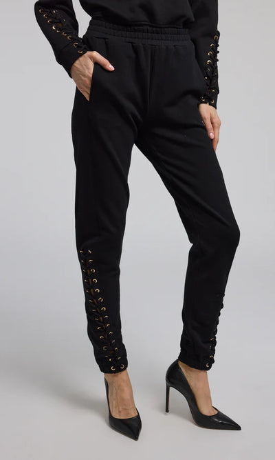 Generation Love Caprice Lace-up Sweatpants Black