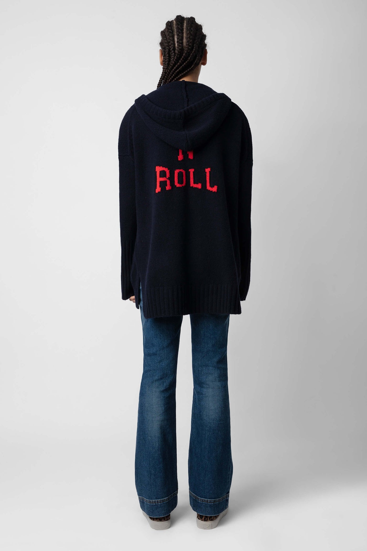 Zadig & Voltaire “Rock and Roll” Long Hoodie - Navy