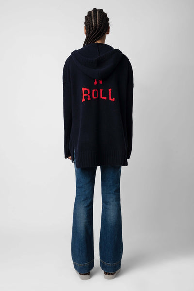 Zadig & Voltaire “Rock and Roll” Long Hoodie - Navy