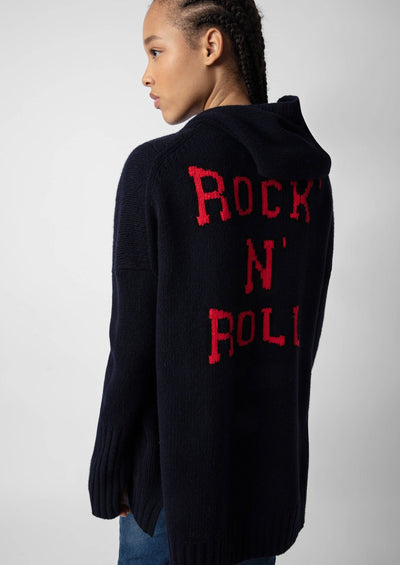 Zadig & Voltaire “Rock and Roll” Long Hoodie - Navy