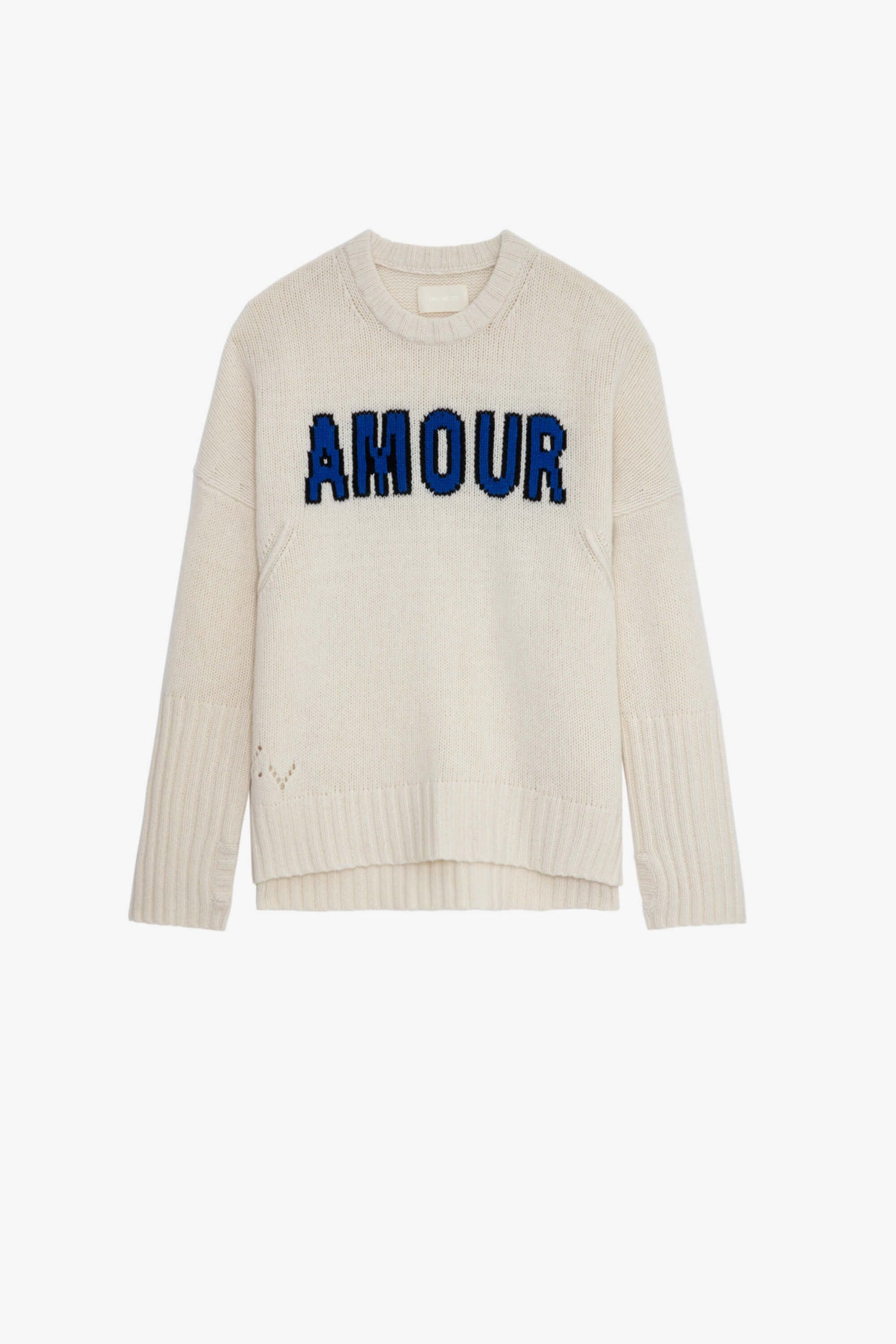 Zadig & Voltaire “Amour” Knit Sweater - Ivory/Blue