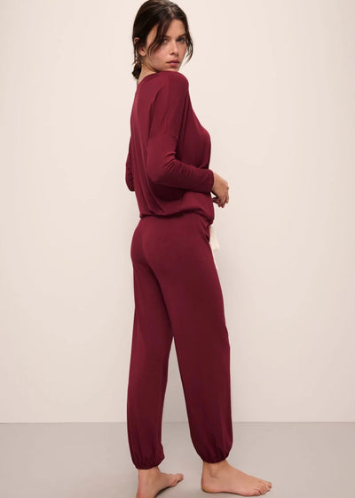 Eberjey Gisele Slouchy Set - Wine