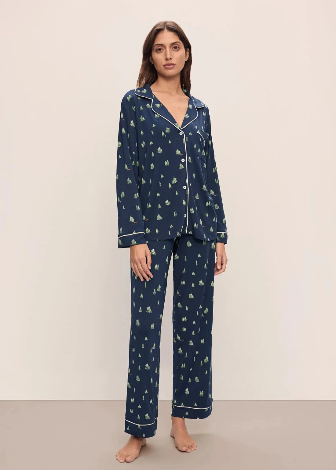 Eberjey Gisele Tree Printed Long Pj Set