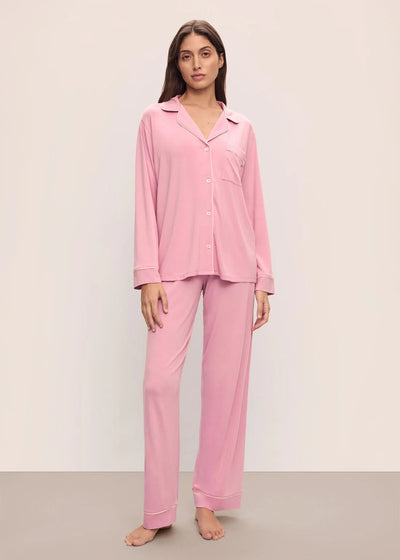 Eberjey Gisele Long Pj Set Orchid w/ Petal Piping