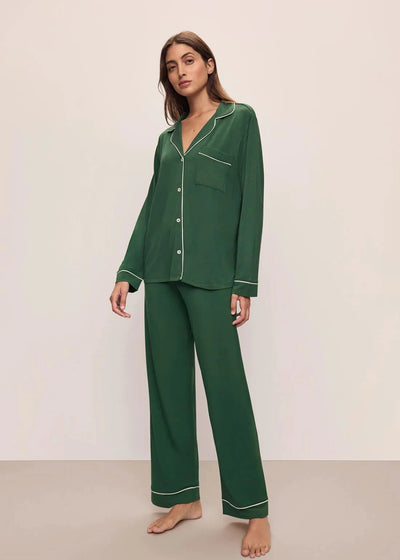 Eberjey Gisele Long Pj Set - Forest Green