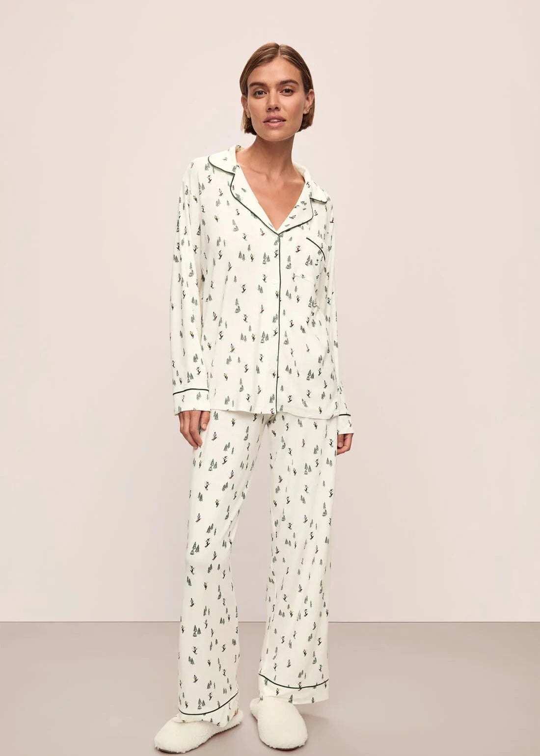 Eberjey Gisele Ski Printed Long Pj Set