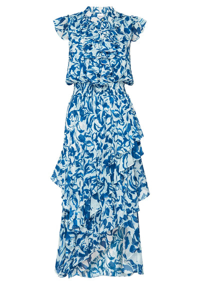 Misa Ilysa Dress - Blue Watercolor Mix