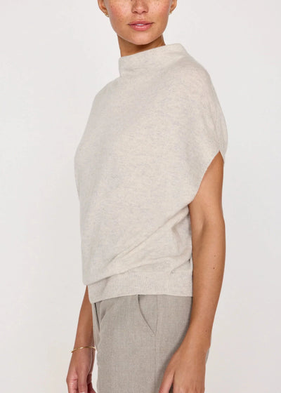 Brochu Walker Morten Funnel Neck Top - Mist Melange