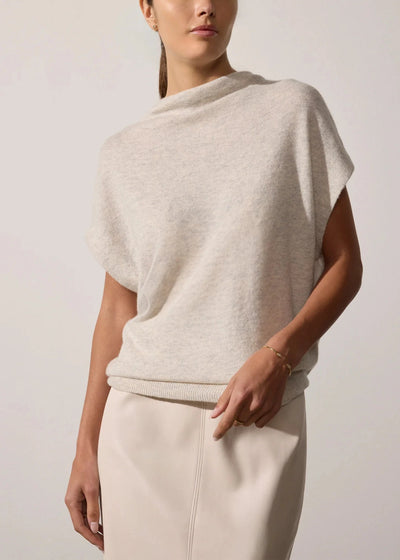 Brochu Walker Morten Funnel Neck Top - Mist Melange