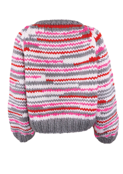 GOGO No Waste Wool Pullover - Grey/Multicolour