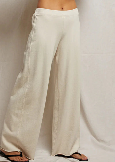 PWT French Terry Wide Leg Pant - Sugar