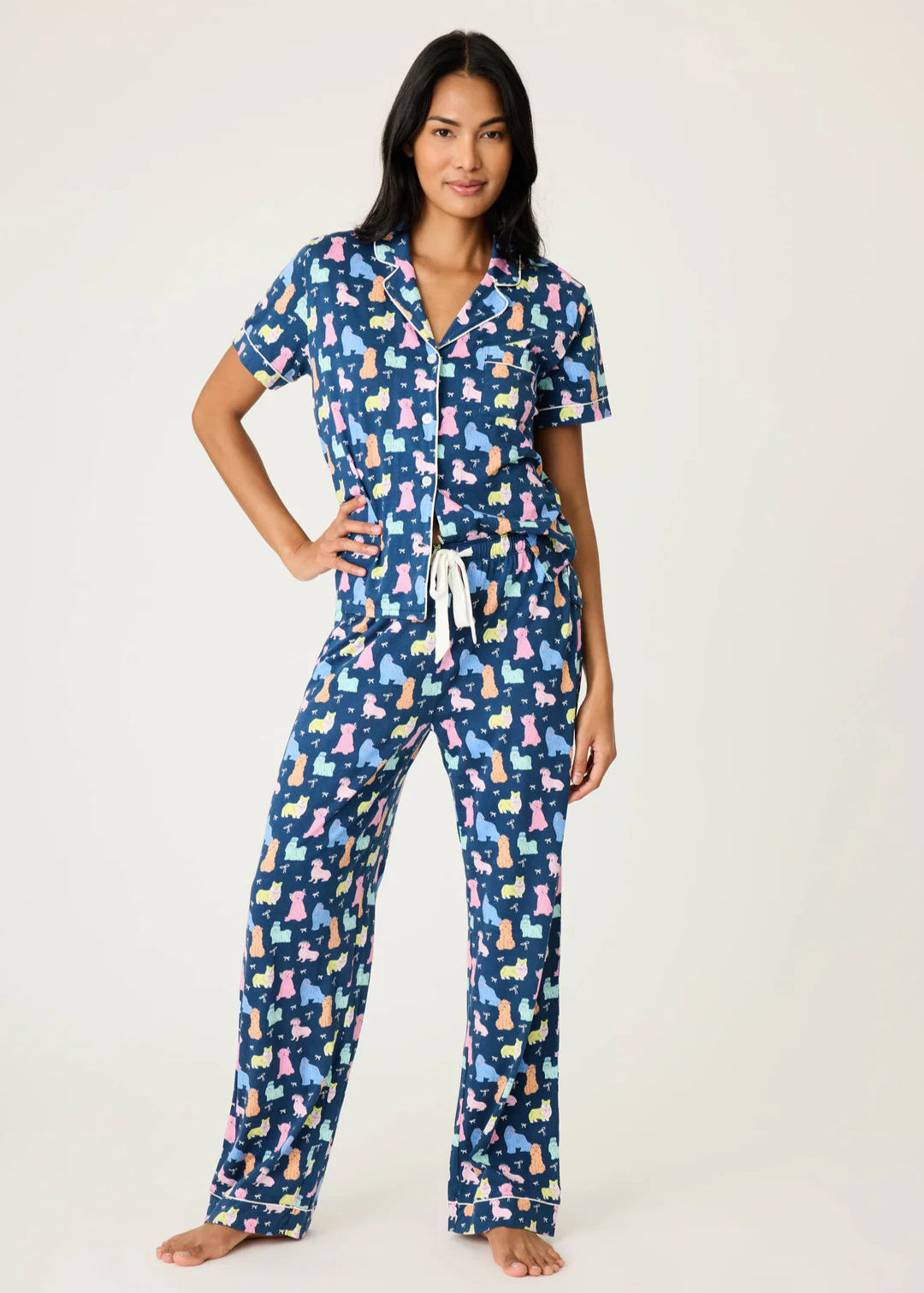 Pj Salvage Whimsy Pj Set Dogs Navy