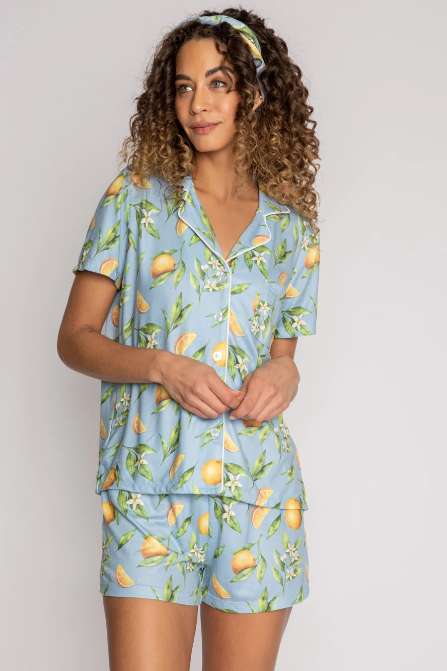 PJ Salvage Orange Juice Pj Set - Ice Blue