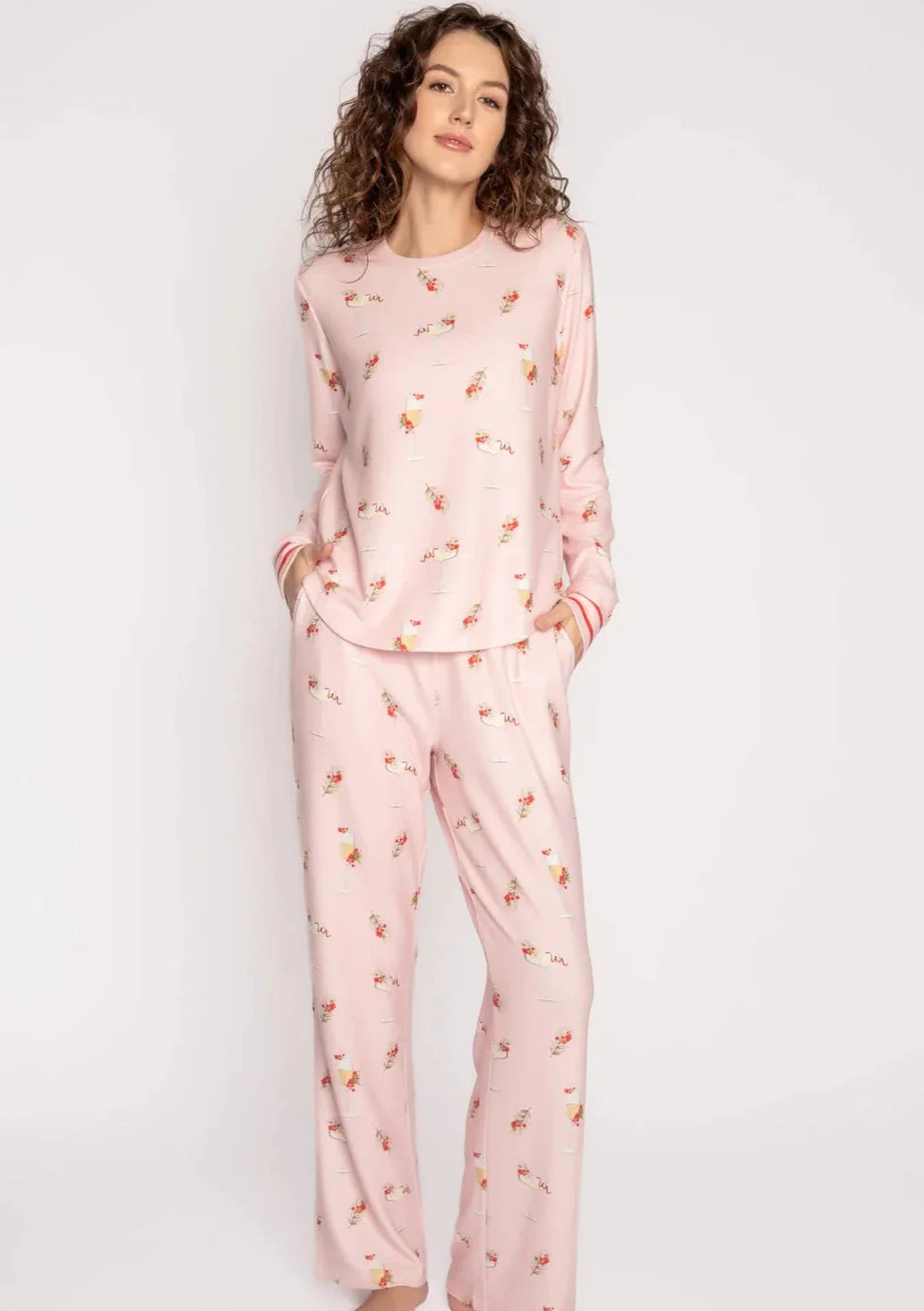 PJ Salvage Cabin & Cocktails Pj Set - Pink Dream