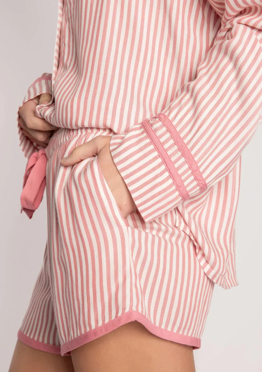 PJ Salvage Stripe Candy Hype Pj Set - Rust