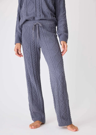 PJ Salvage Cable Crew Lounge Pant Charcoal