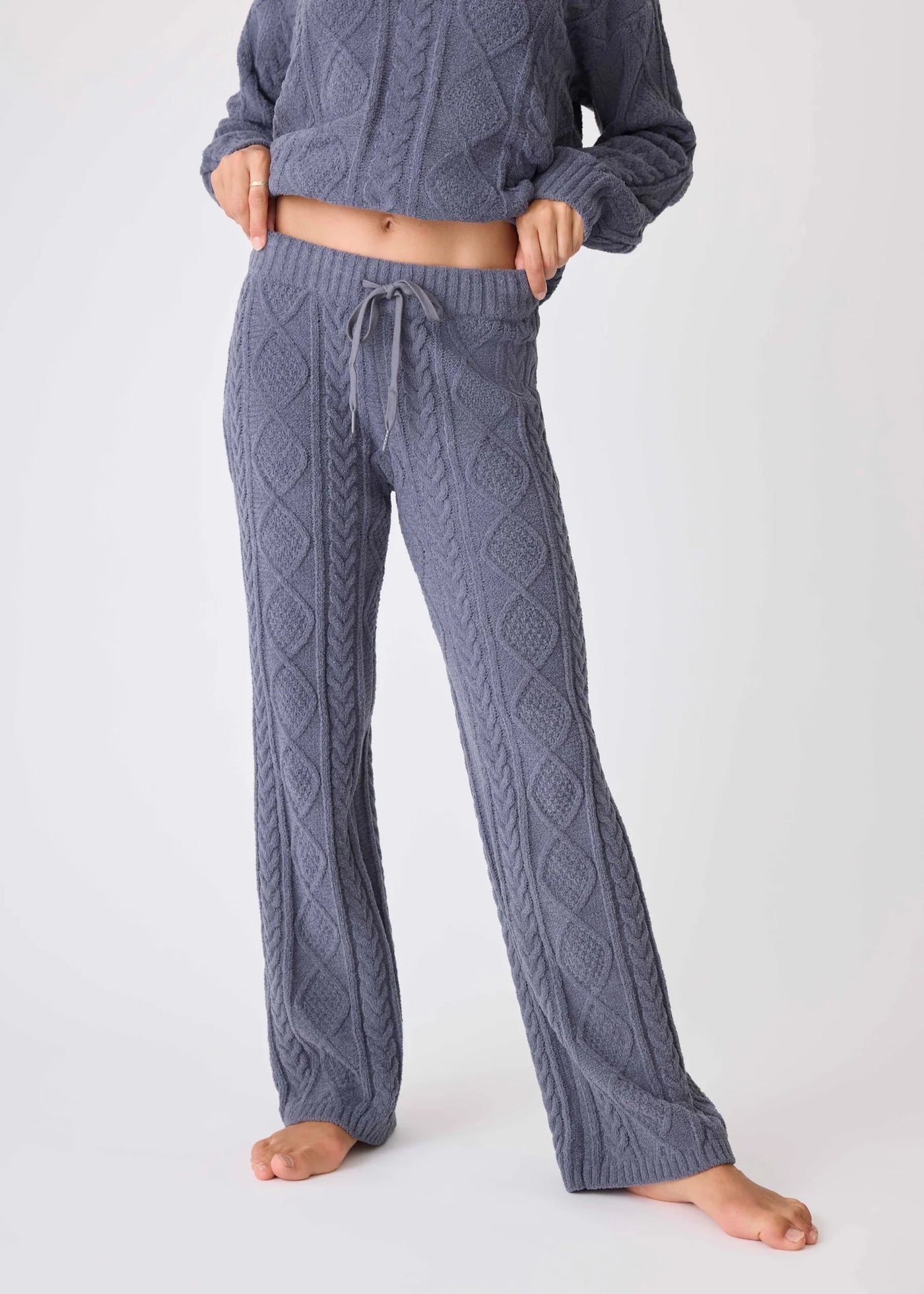 PJ Salvage Cable Crew Lounge Pant Charcoal