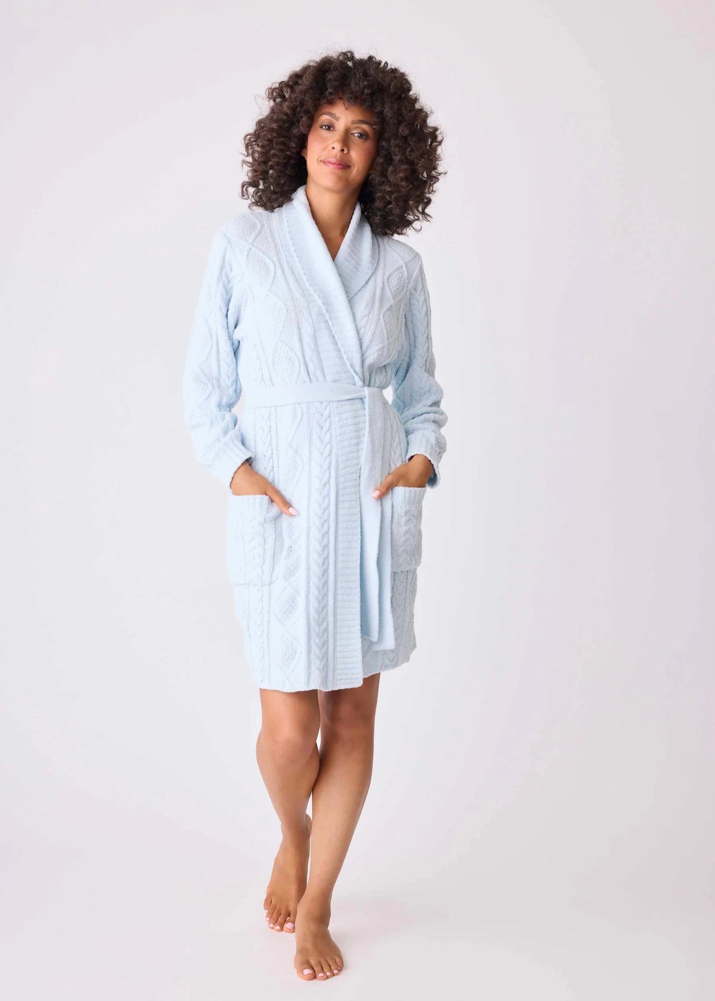 PJ Salvage Cable Crew Lounge Robes Blue