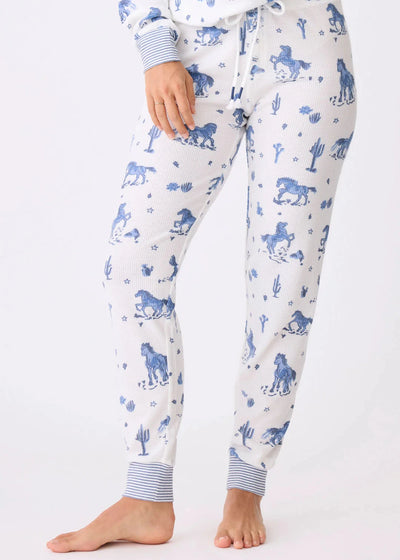 Pj Salvage Desert Daze Jammie Pants Horse & Cactus Print