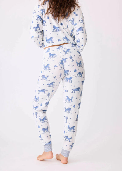 Pj Salvage Desert Daze Jammie Pants Horse & Cactus Print