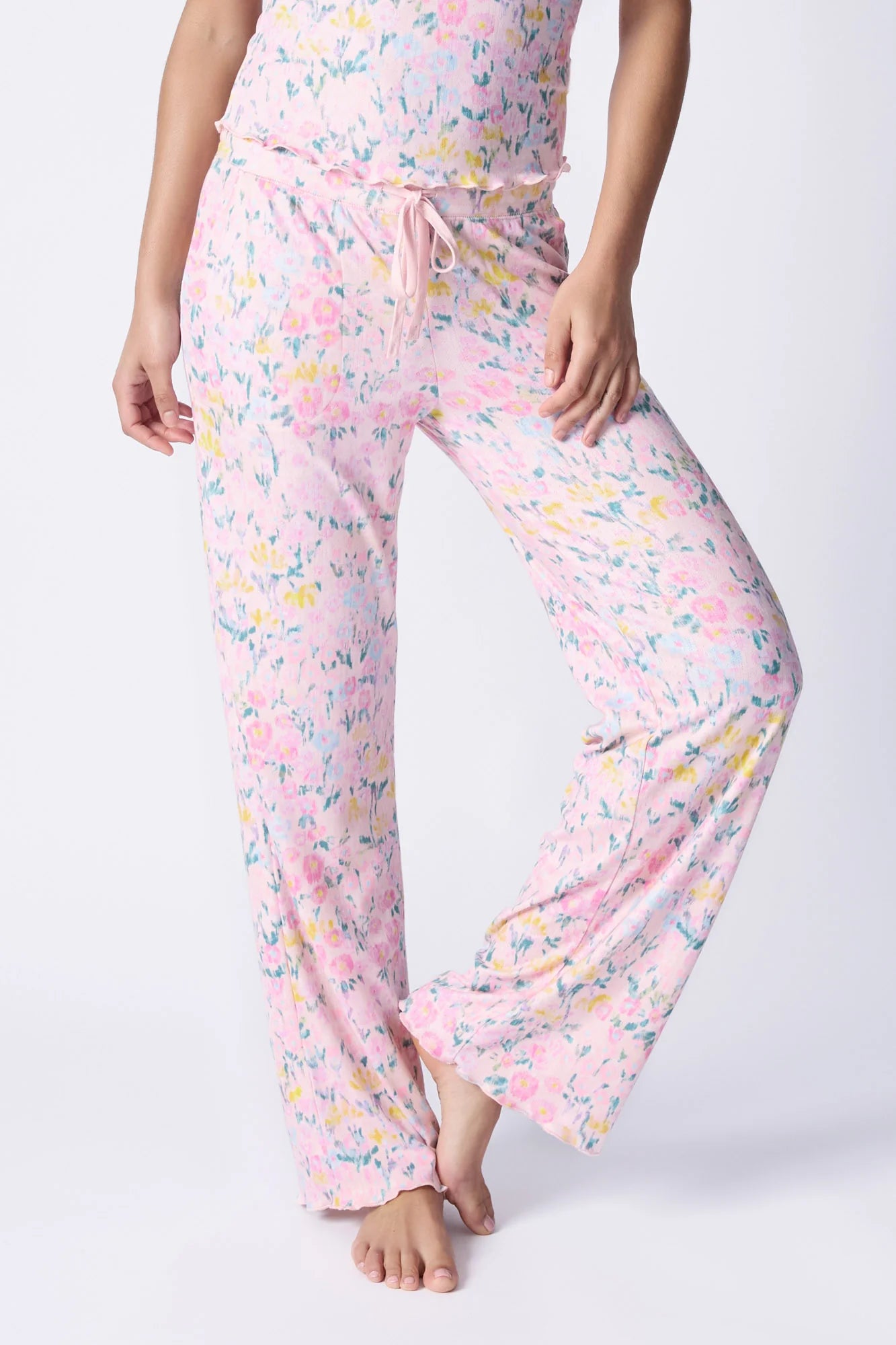 Pj Salvage Floral Fields Pant Blush