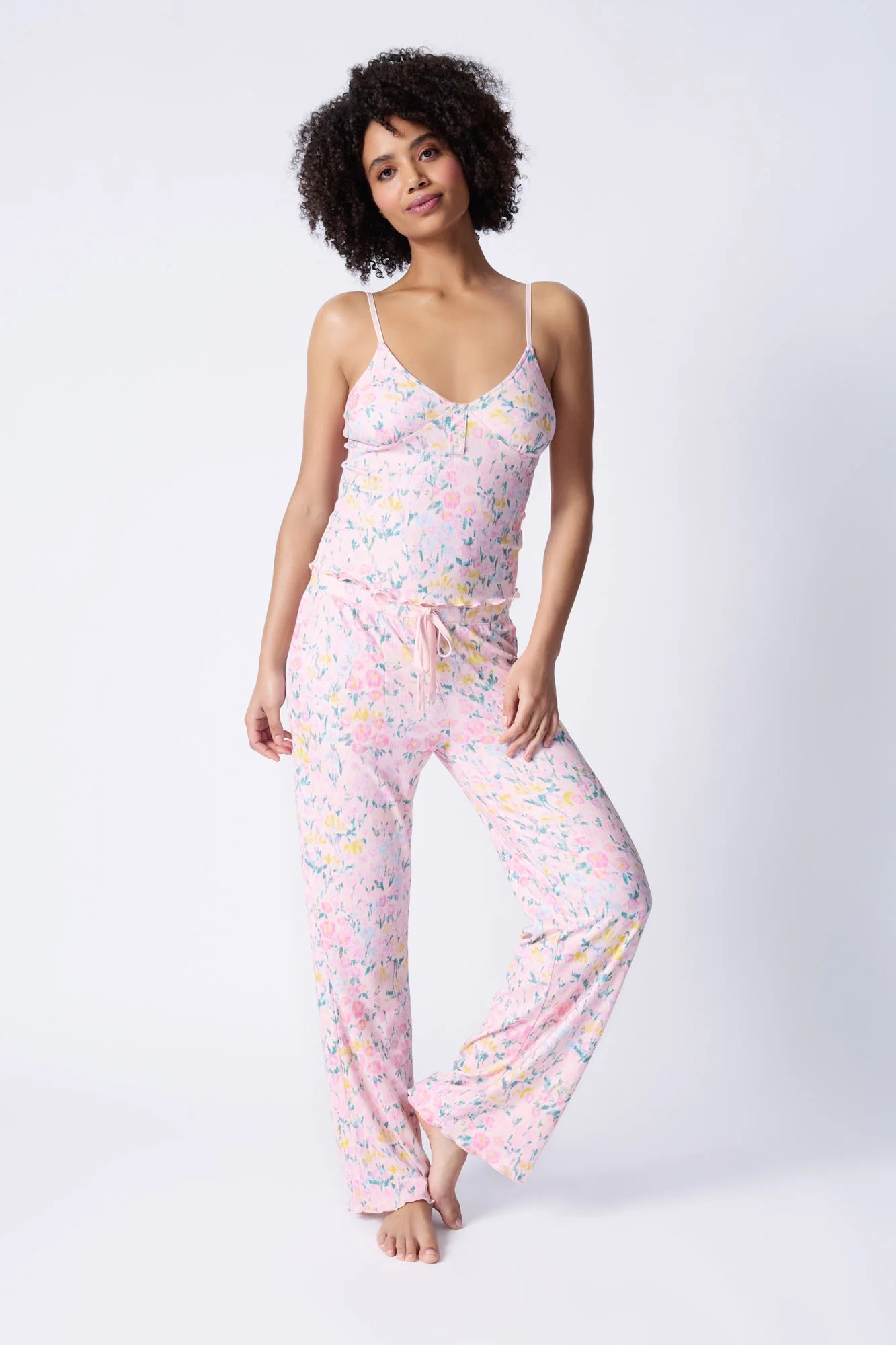 Pj Salvage Floral Fields Pant Blush