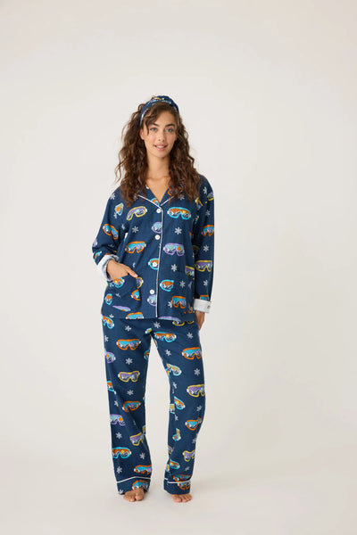 Pj Salvage Flannel Pj Set Navy Ski