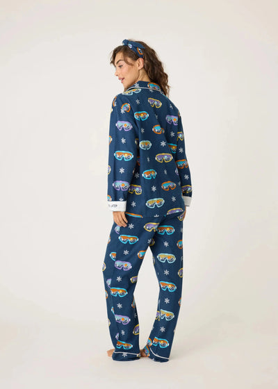 Pj Salvage Flannel Pj Set Navy Ski