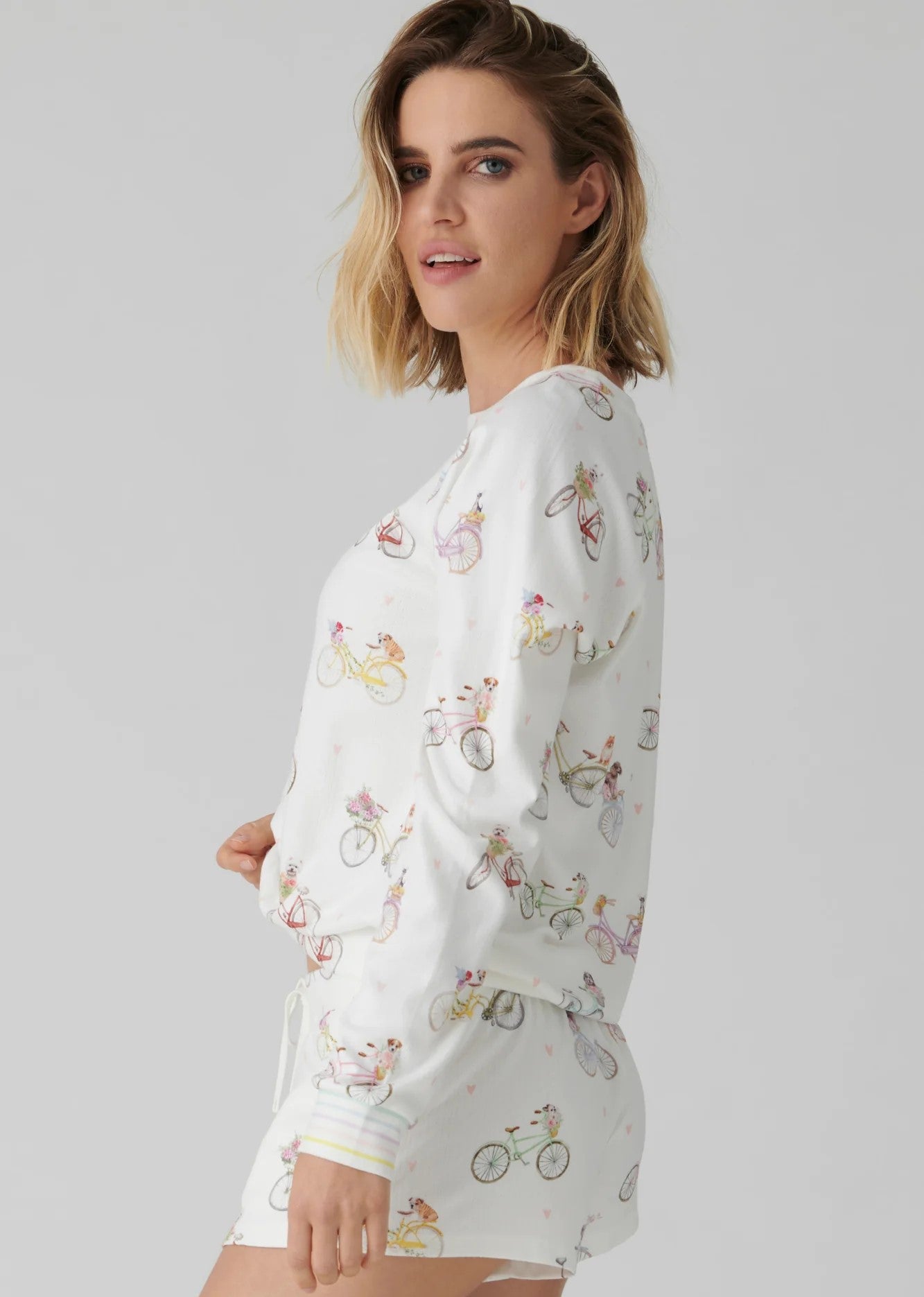 Pj Salvage Floral Market L/S Top Ivory