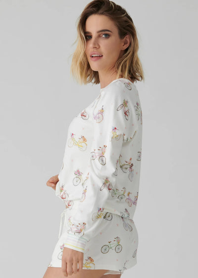 Pj Salvage Floral Market L/S Top Ivory