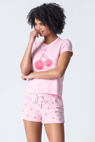 Pj Salvage Soft & Shortee Pj Set Pink