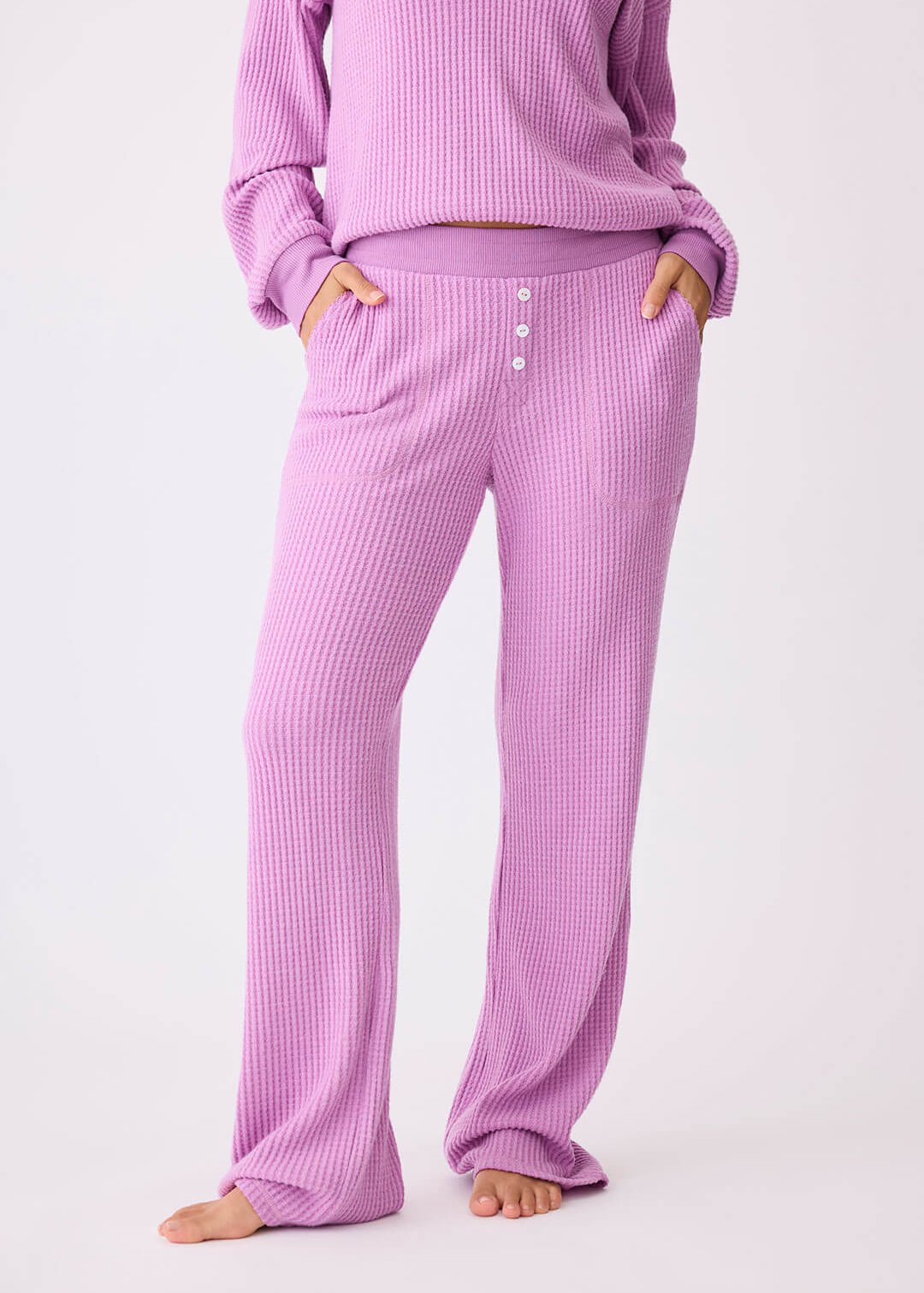 Pj Salvage Seeing Stripes Pants Lilac