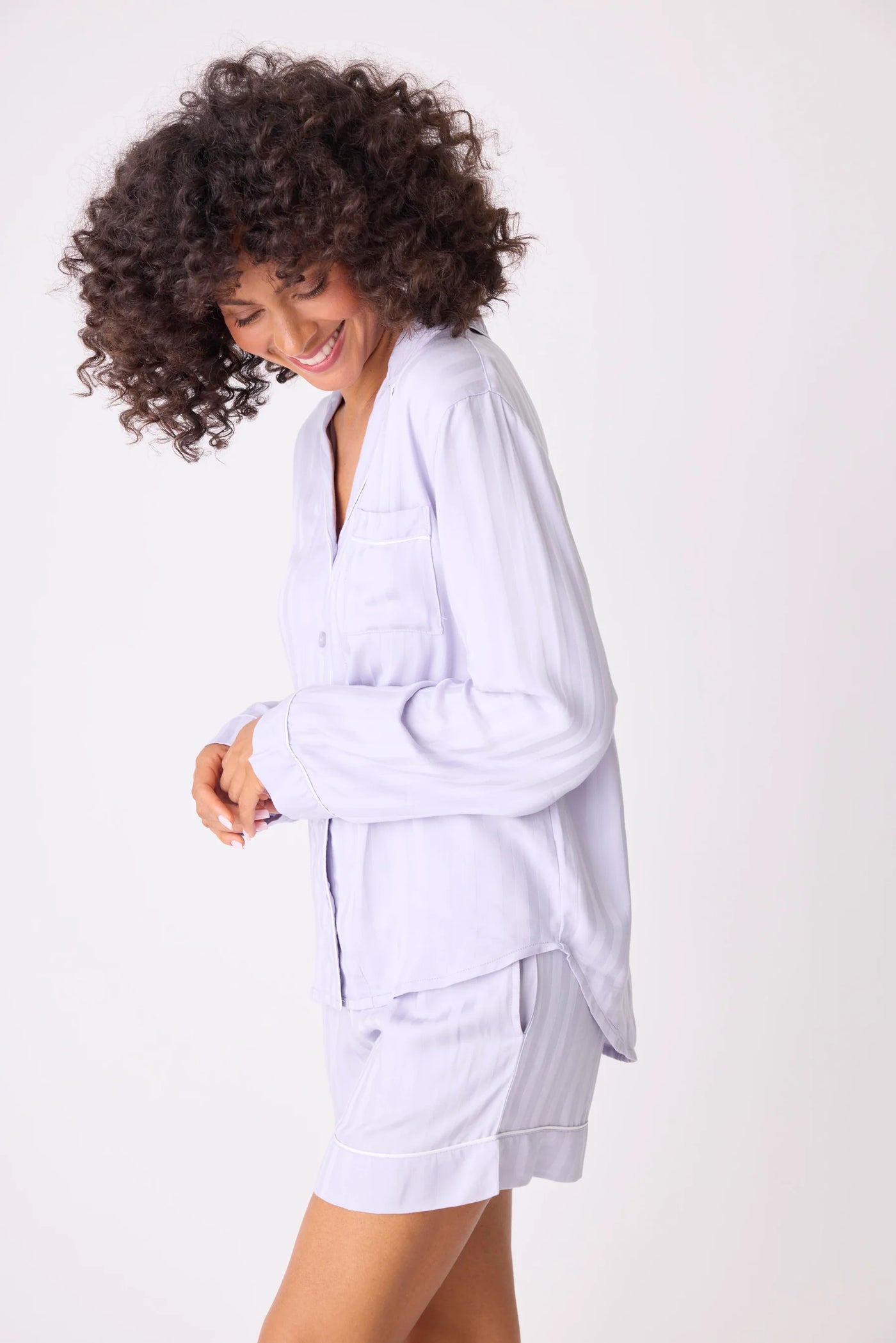 Pj Salvage Sunday Sateen L/S Soft Orchid