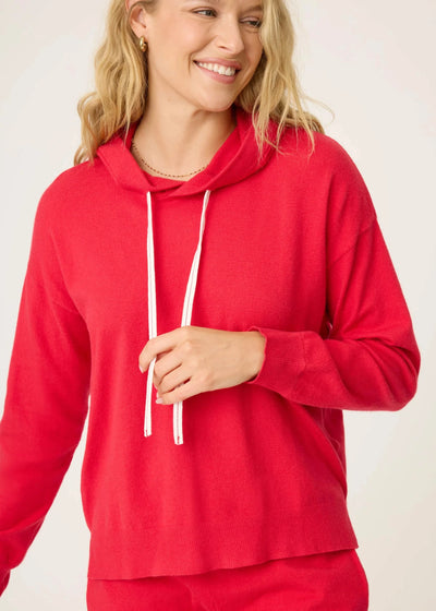 PJ Salvage Apre’s All Day Sweater Knit Hoodie Red