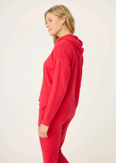 PJ Salvage Apre’s All Day Sweater Knit Hoodie Red