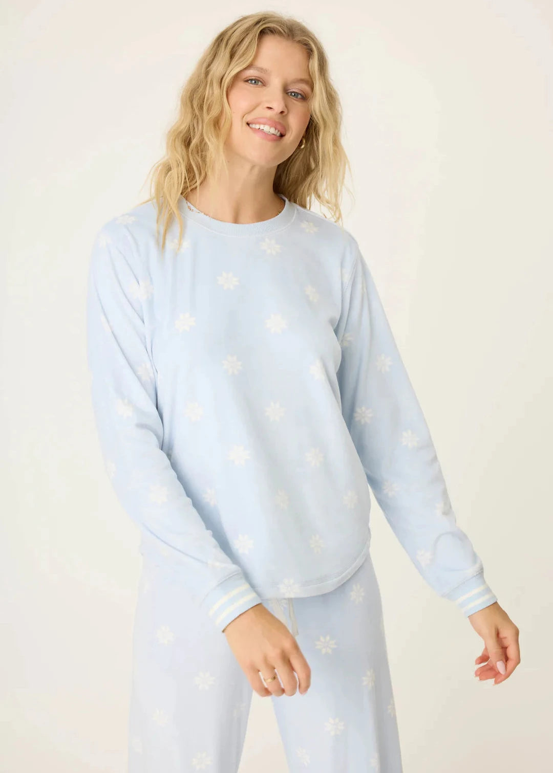 PJ Salvage Apres All Day Velour L/S Top Blue Whisper