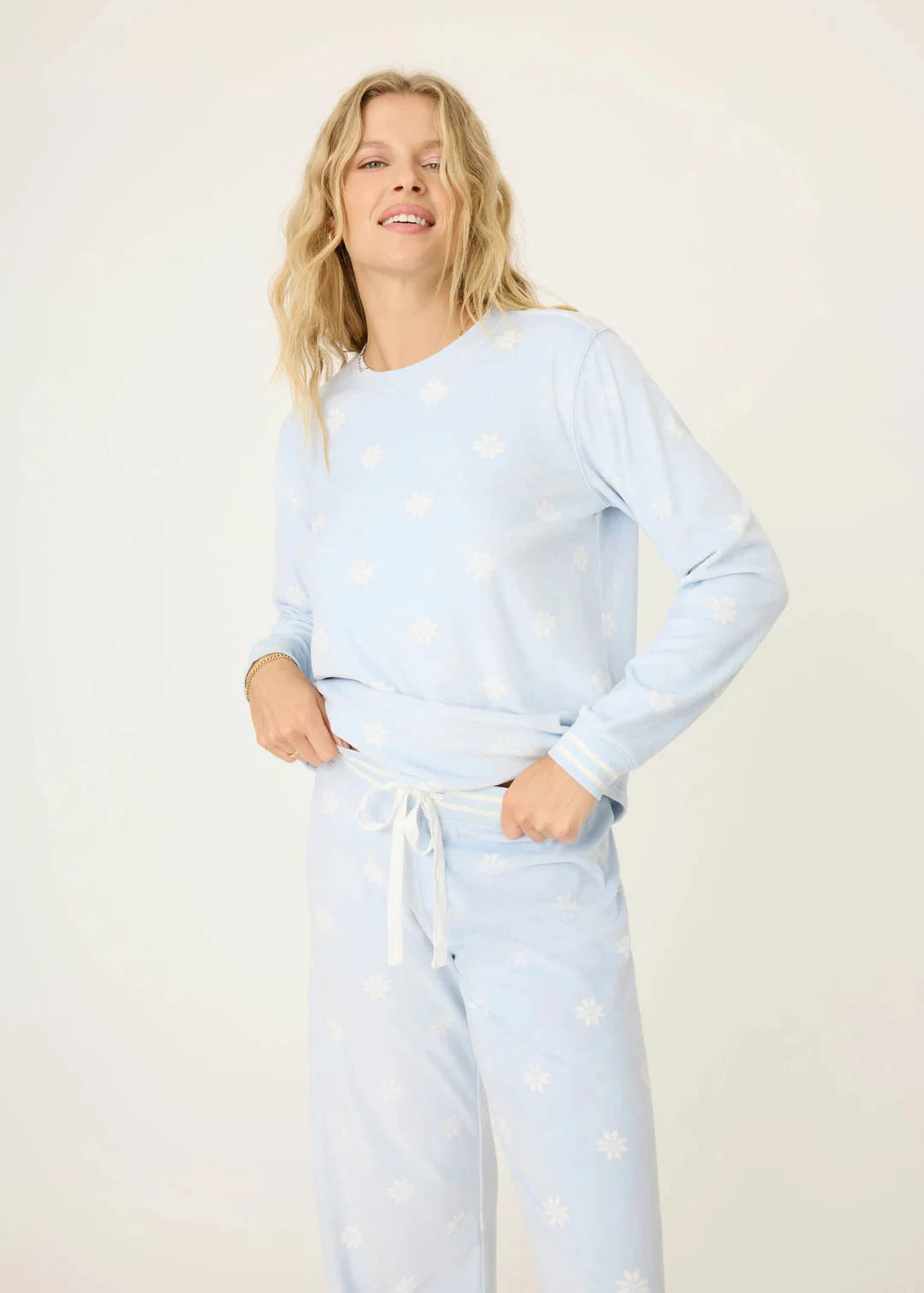 PJ Salvage Apres All Day Velour L/S Top Blue Whisper